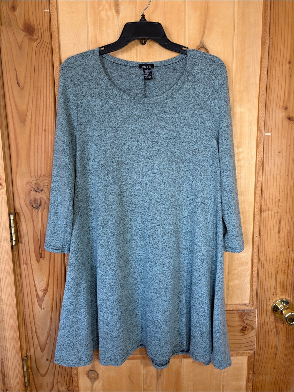 🍍5 for $30🍍 Rue 21 Light Green/ Gray Scoop Neck Fit & Flare Midi Dress